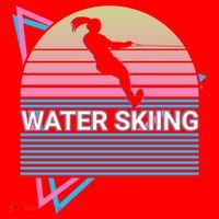 Water Ski Water Skiing Retro Funny Gift Santa Hat thumb 1