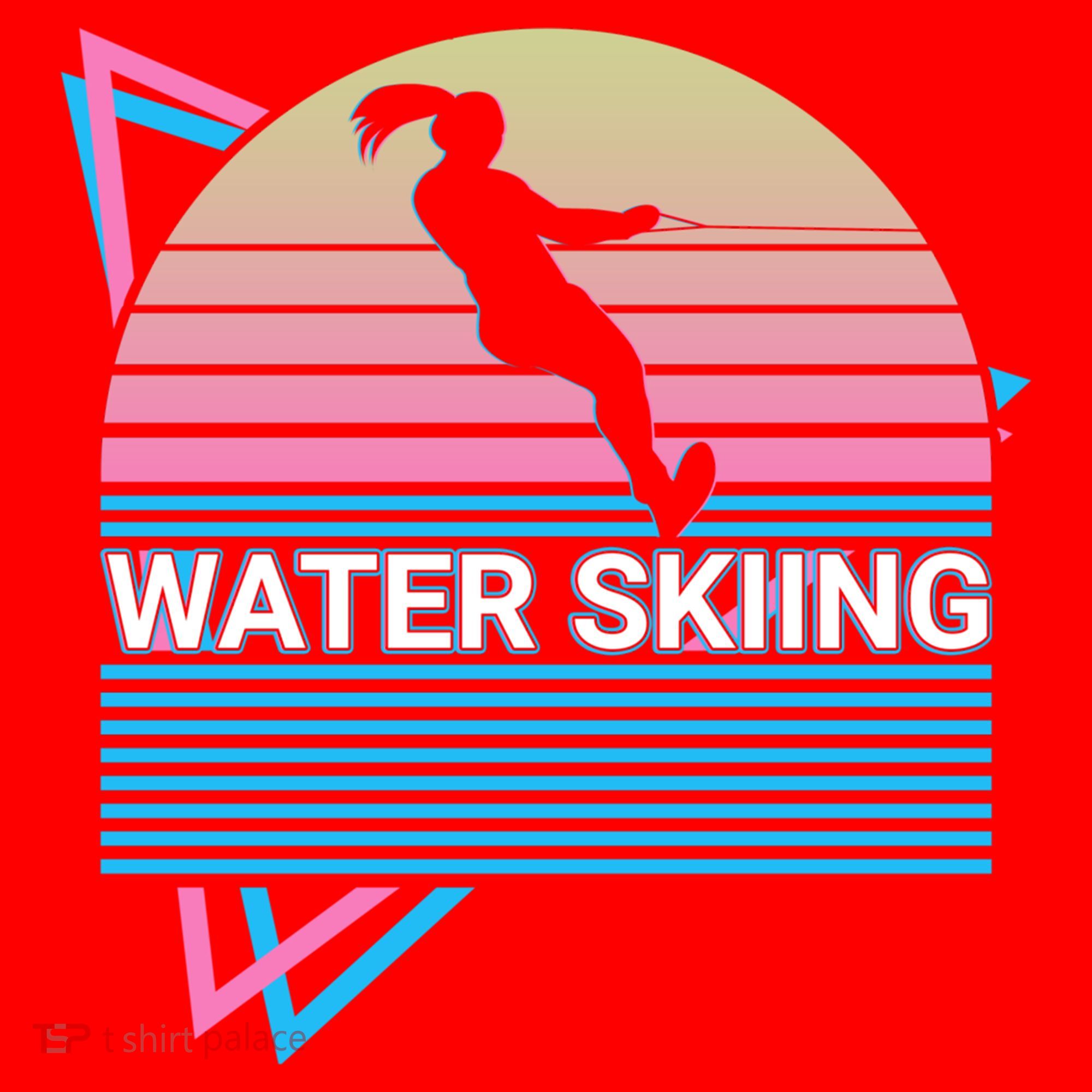 Water Ski Water Skiing Retro Funny Gift Santa Hat