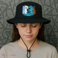 Wing Surf Wing Foil Wingsurfer Retro Bucket Hat thumb 3