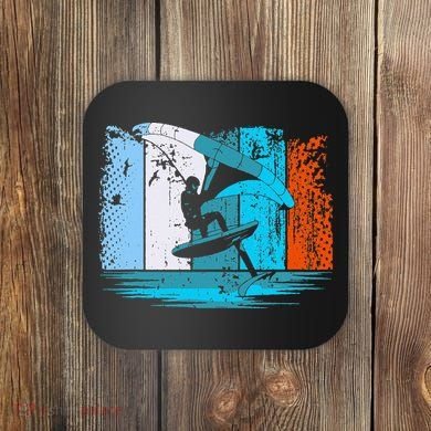 Wing Surf Wing Foil Wingsurfer Retro Coaster