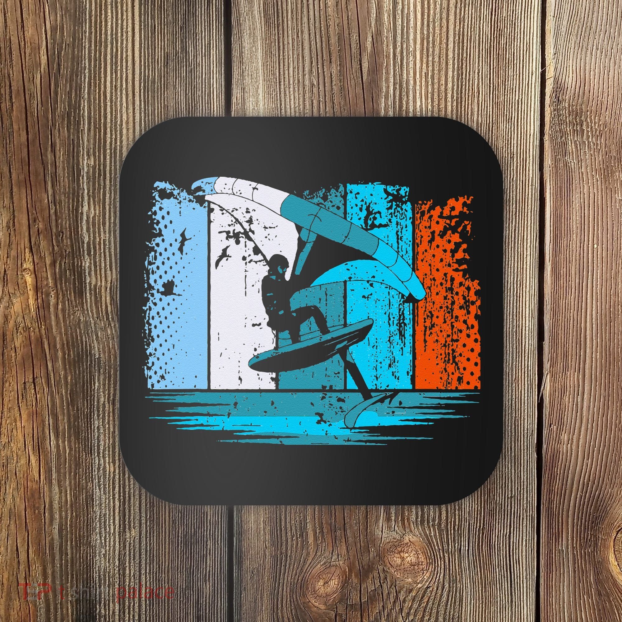 Wing Surf Wing Foil Wingsurfer Retro Coaster