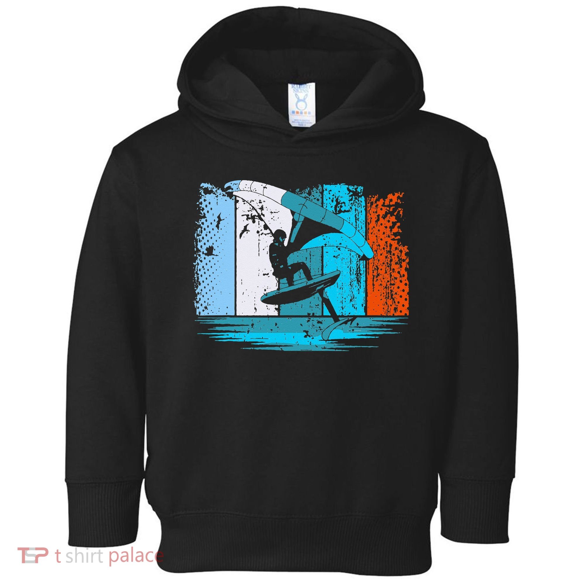 Wing Surf Wing Foil Wingsurfer Retro Toddler Hoodie