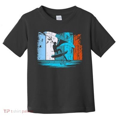 Wing Surf Wing Foil Wingsurfer Retro Toddler T-Shirt