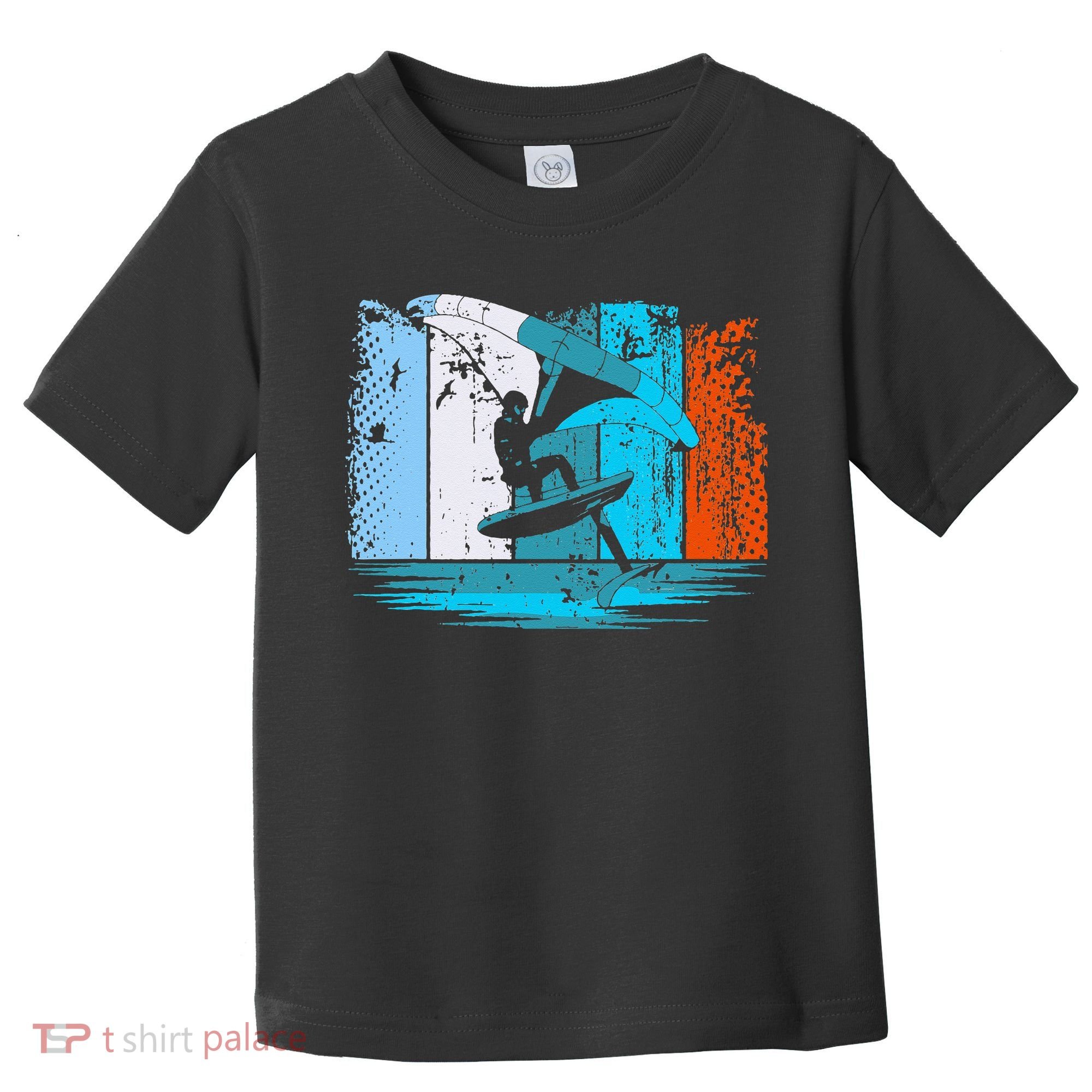 Wing Surf Wing Foil Wingsurfer Retro Toddler T-Shirt
