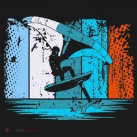 Wing Surf Wing Foil Wingsurfer Retro Toddler T-Shirt thumb 4