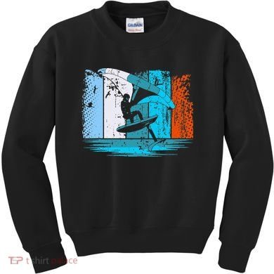Wing Surf Wing Foil Wingsurfer Retro Kids Sweatshirt