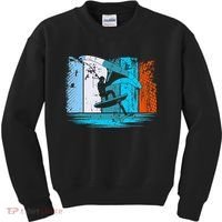 Wing Surf Wing Foil Wingsurfer Retro Kids Sweatshirt thumb 0