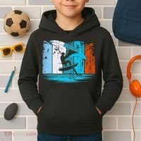 Wing Surf Wing Foil Wingsurfer Retro Kids Hoodie thumb 2