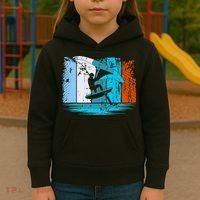 Wing Surf Wing Foil Wingsurfer Retro Kids Hoodie thumb 3