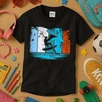 Wing Surf Wing Foil Wingsurfer Retro Kids T-Shirt thumb 3