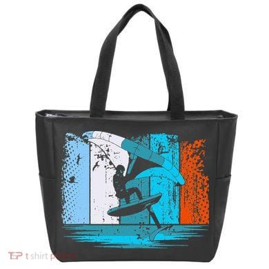 Wing Surf Wing Foil Wingsurfer Retro Tote Bag