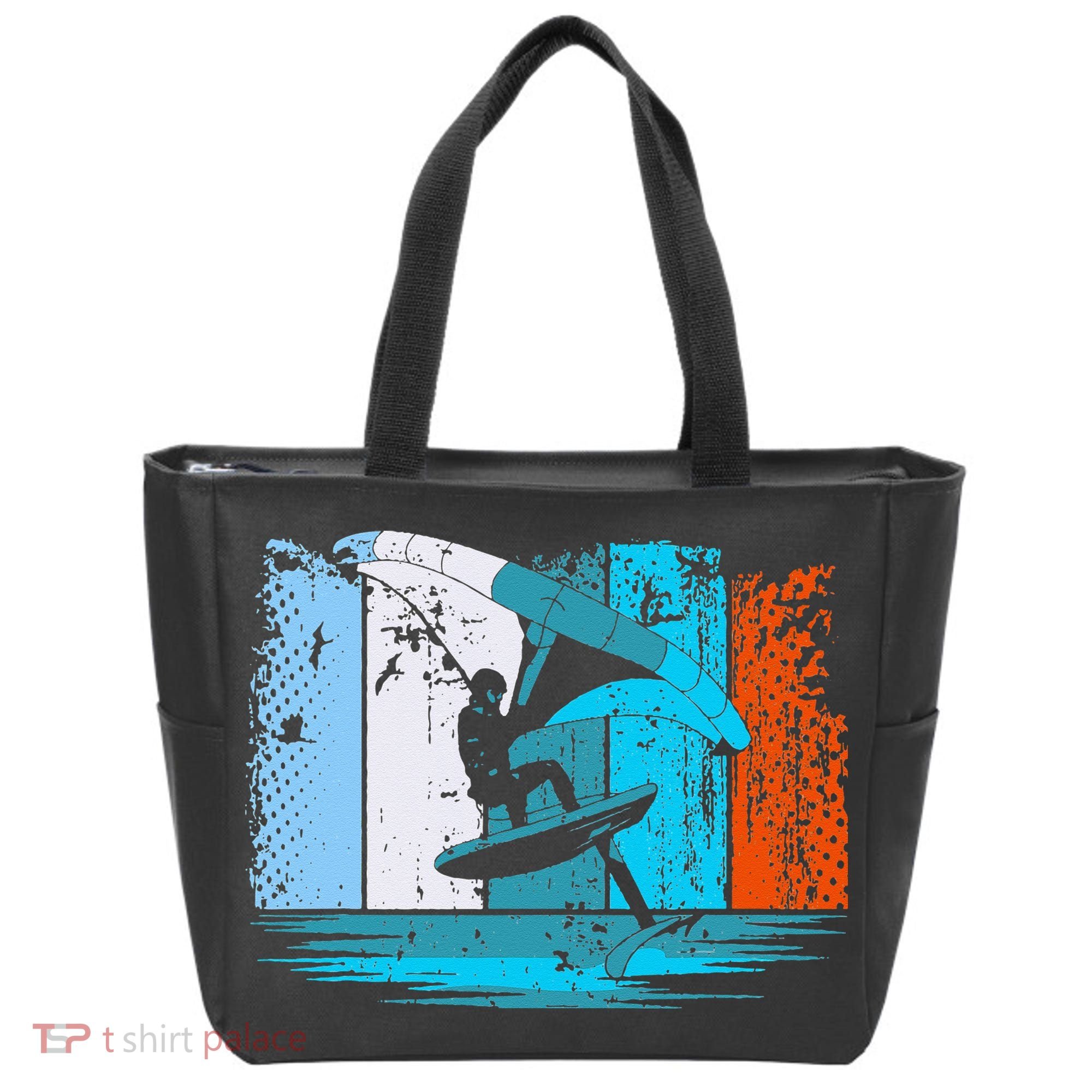 Wing Surf Wing Foil Wingsurfer Retro Tote Bag