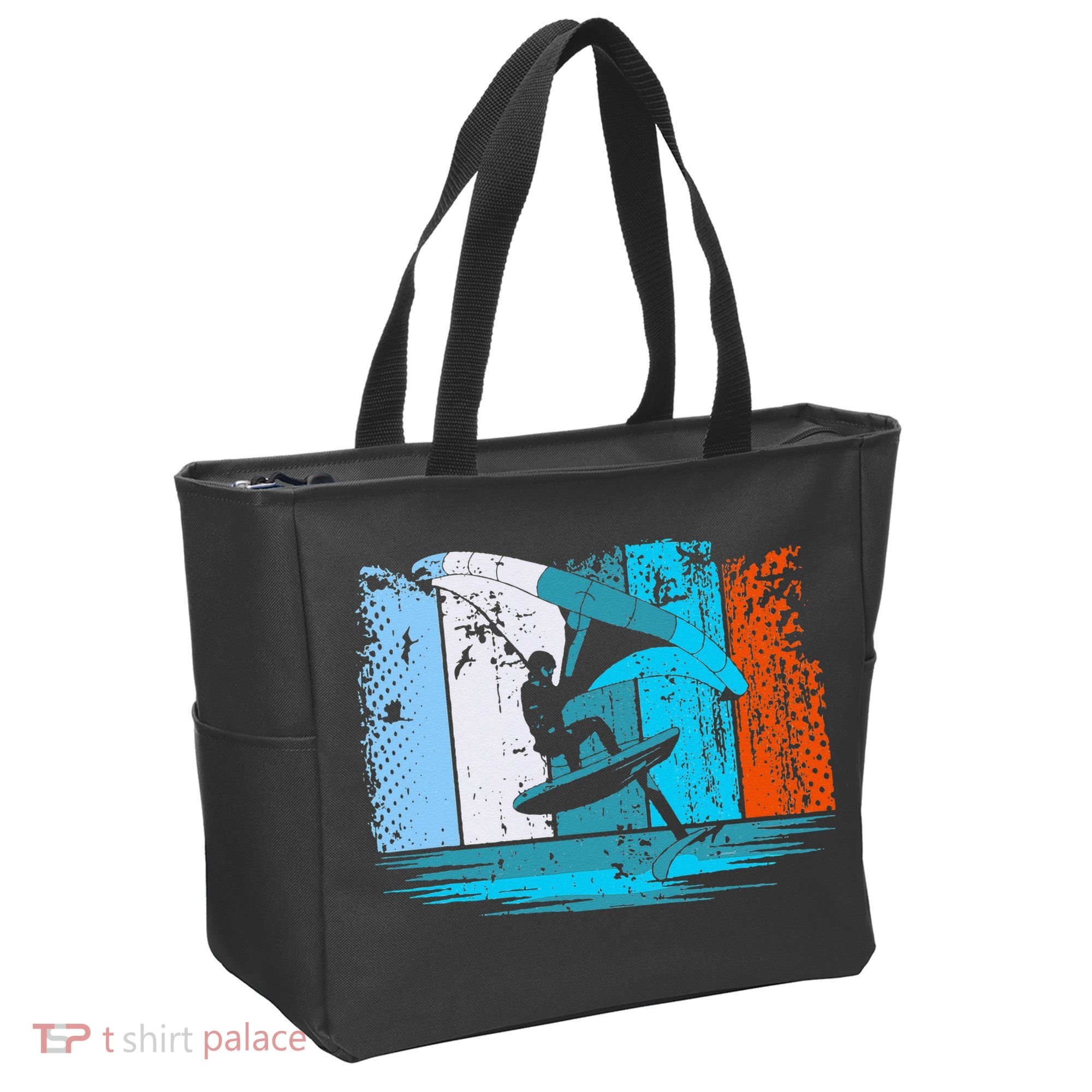 Wing Surf Wing Foil Wingsurfer Retro Tote Bag