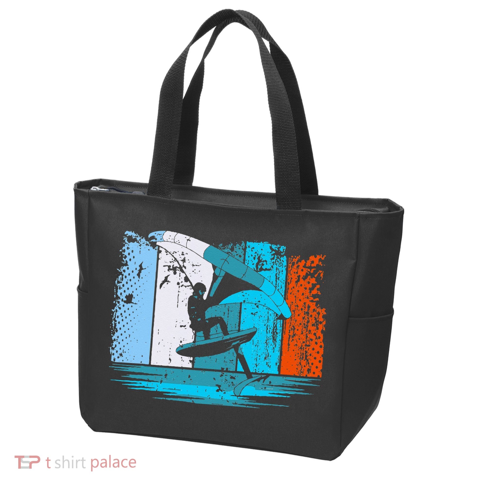 Wing Surf Wing Foil Wingsurfer Retro Tote Bag