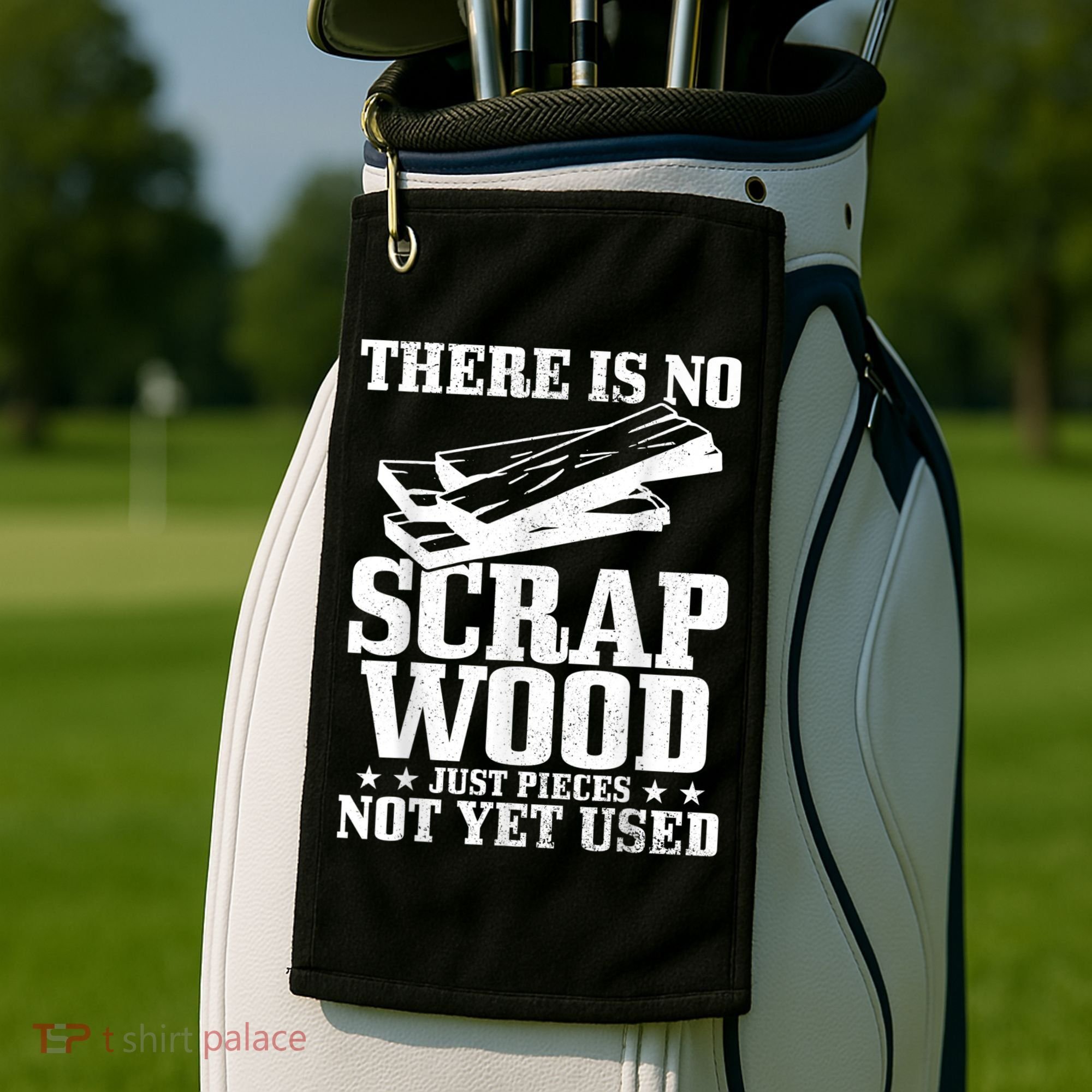 Woodworker Scrap Wood Woodworking Funny Carpenter Golf Towel