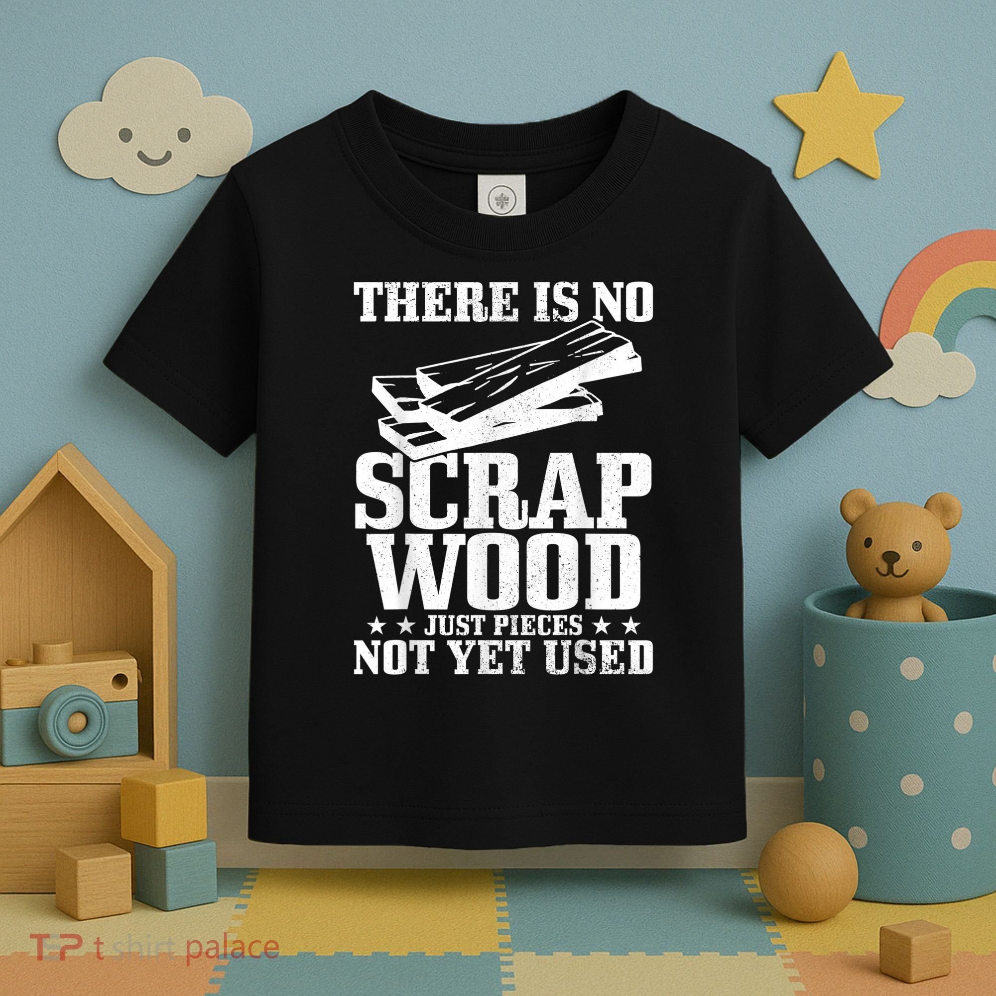 Woodworker Scrap Wood Woodworking Funny Carpenter Toddler T-Shirt