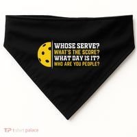 Whose Serve What's The Score Pickleball Paddle USA-Made Doggie Bandana thumb 0
