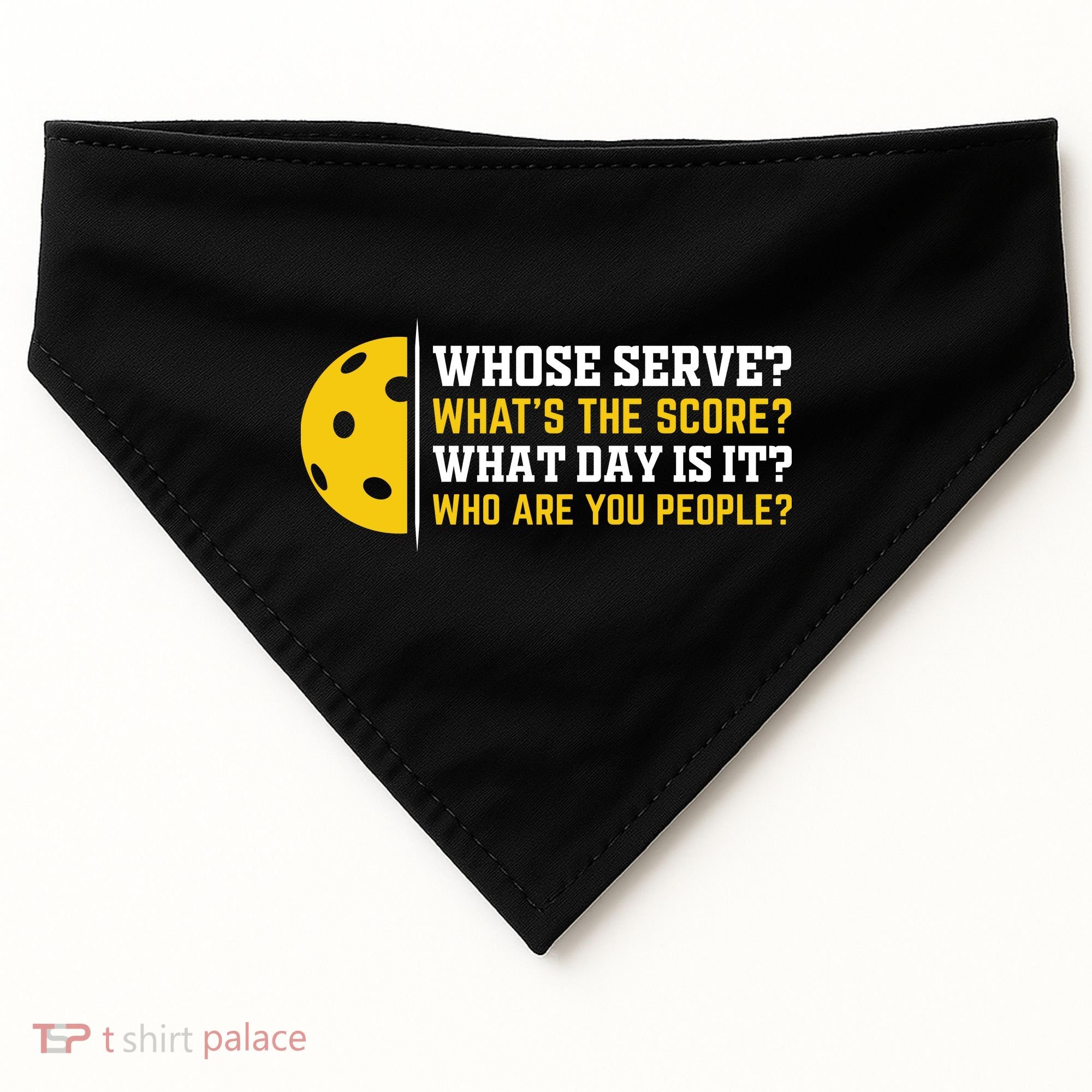 Whose Serve What's The Score Pickleball Paddle USA-Made Doggie Bandana
