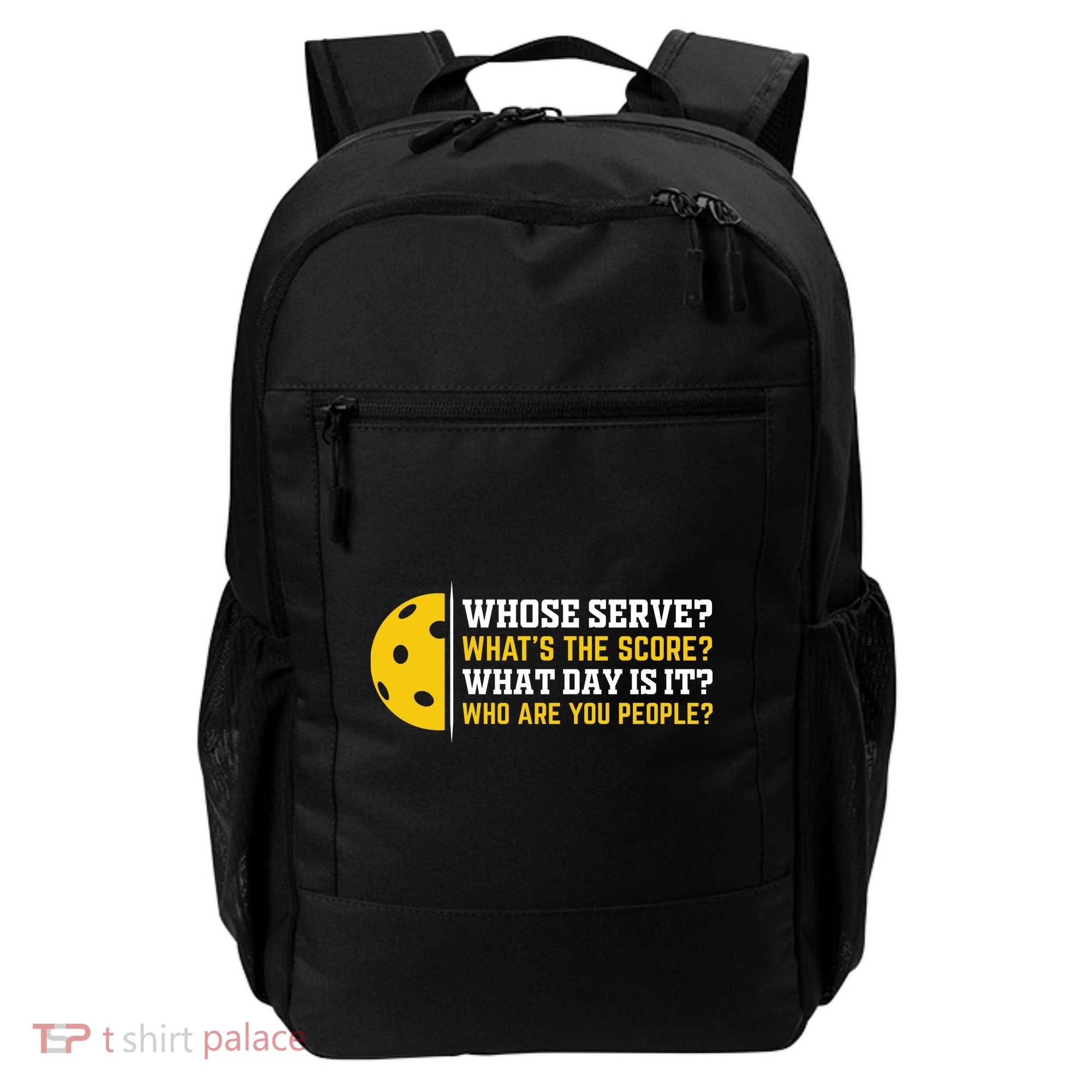 Whose Serve What's The Score Pickleball Paddle Backpack