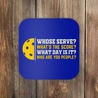 Whose Serve What's The Score Pickleball Paddle Coaster thumb 0