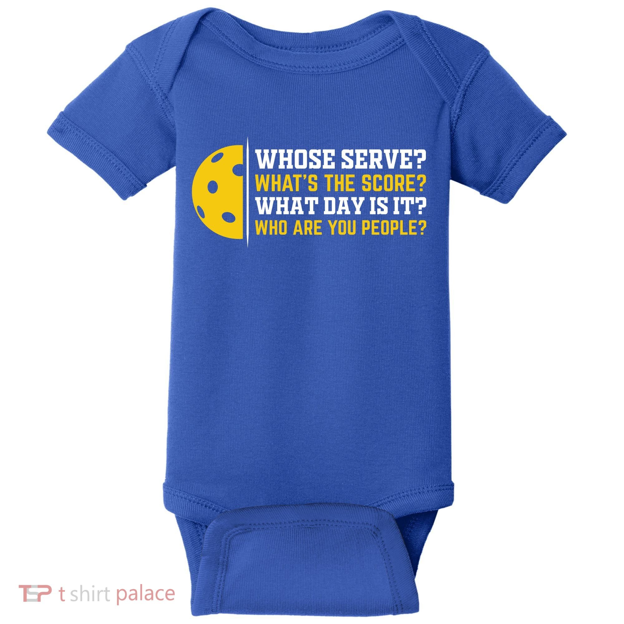 Whose Serve What's The Score Pickleball Paddle Baby Bodysuit