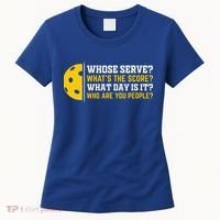 Whose Serve What's The Score Pickleball Paddle Women's T-Shirt thumb 0