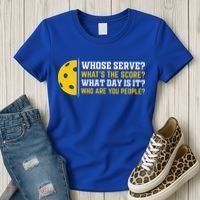 Whose Serve What's The Score Pickleball Paddle Women's T-Shirt thumb 3