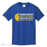 Whose Serve What's The Score Pickleball Paddle Kids T-Shirt thumb 0