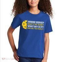 Whose Serve What's The Score Pickleball Paddle Kids T-Shirt thumb 2