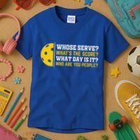 Whose Serve What's The Score Pickleball Paddle Kids T-Shirt thumb 3