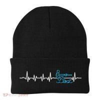 Water Skier Waterski Wakeboarding Water Skiing Heartbeat Gift Beanie thumb 0
