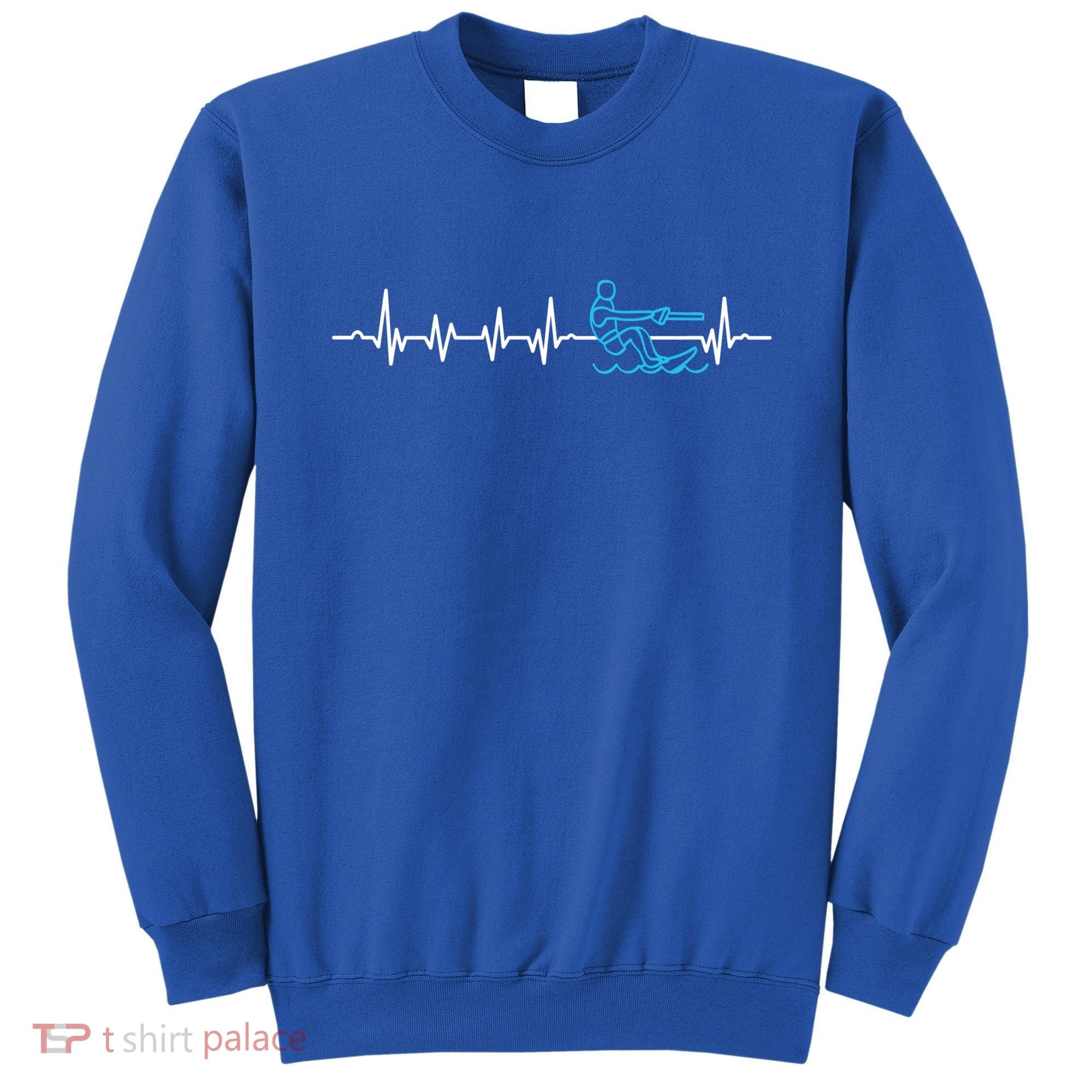 Water Skier Waterski Wakeboarding Water Skiing Heartbeat Gift Sweatshirt