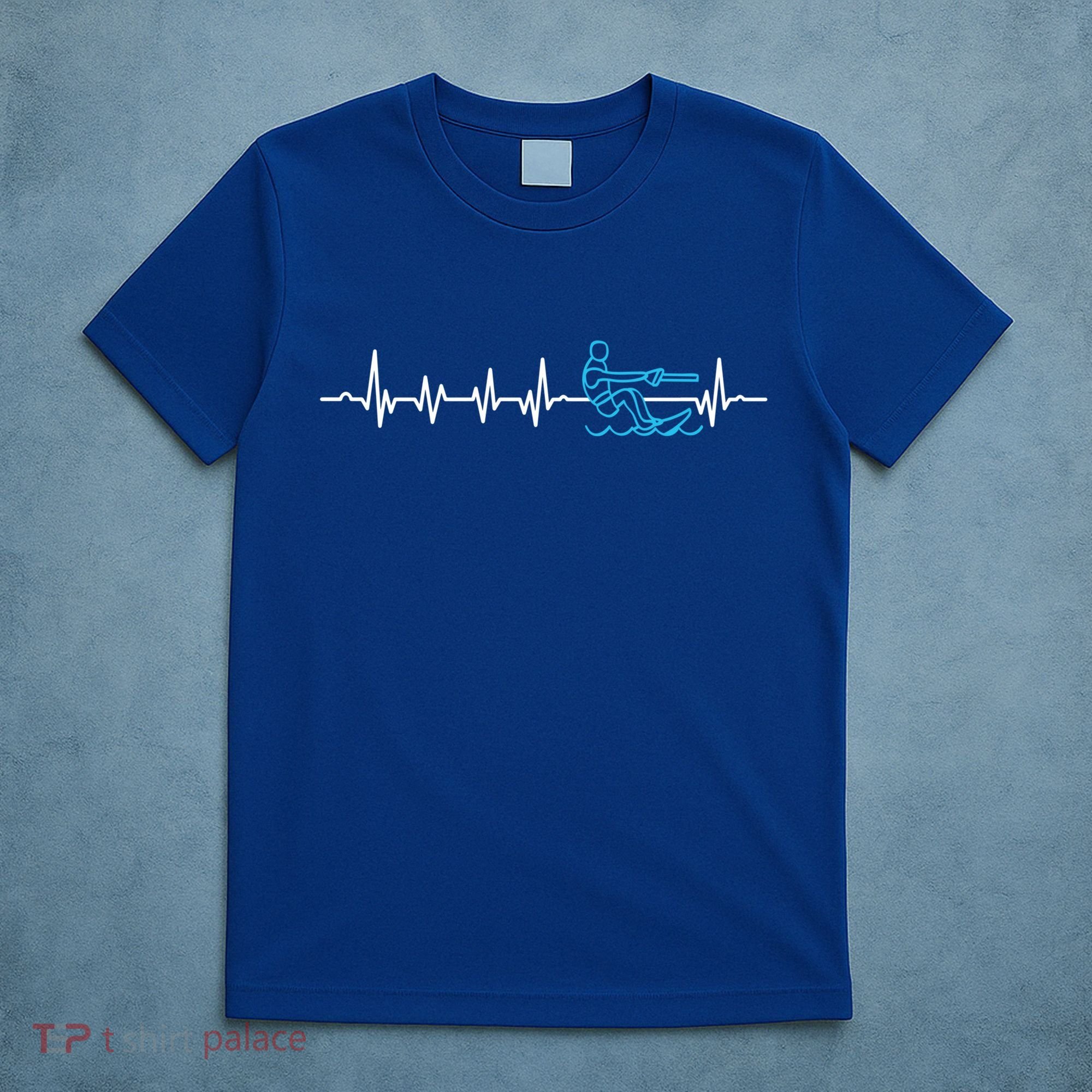 Water Skier Waterski Wakeboarding Water Skiing Heartbeat Gift T-Shirt