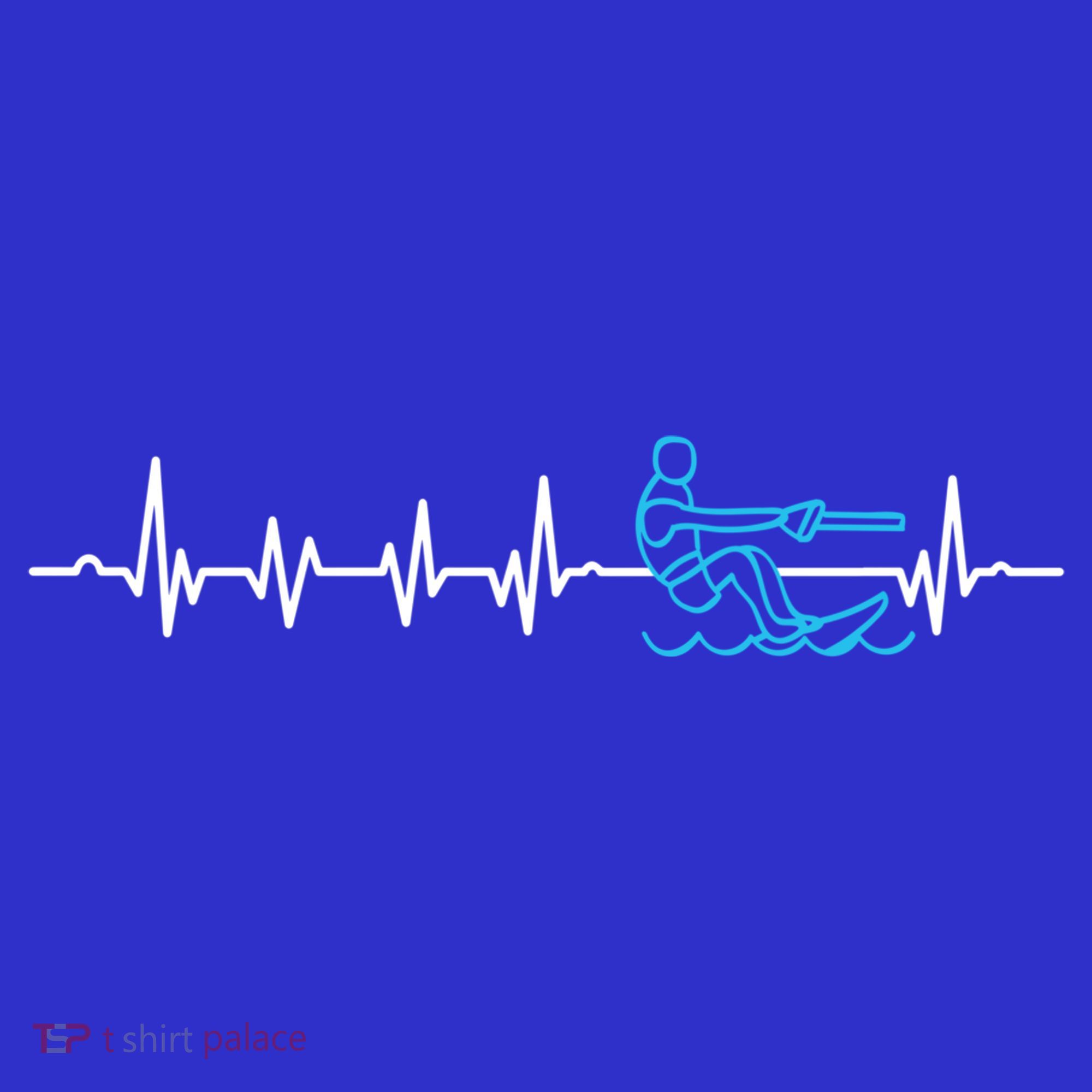 Water Skier Waterski Wakeboarding Water Skiing Heartbeat Gift Polo