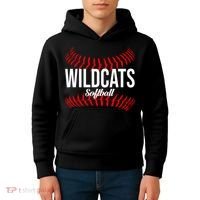 Wildcats Softball Wildcat Fastpitch Mom Kids Hoodie thumb 4