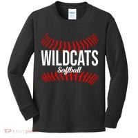 Wildcats Softball Wildcat Fastpitch Mom Kids Long Sleeve Shirt thumb 0