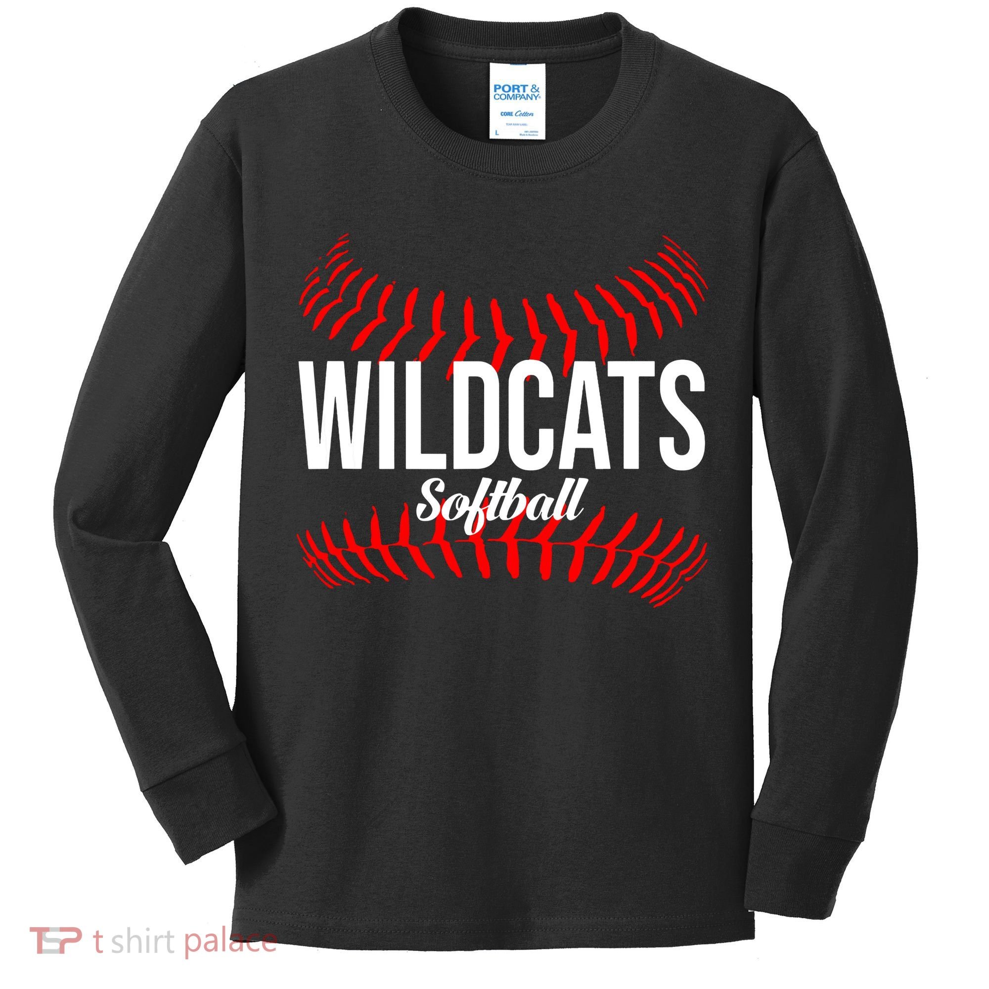 Wildcats Softball Wildcat Fastpitch Mom Kids Long Sleeve Shirt