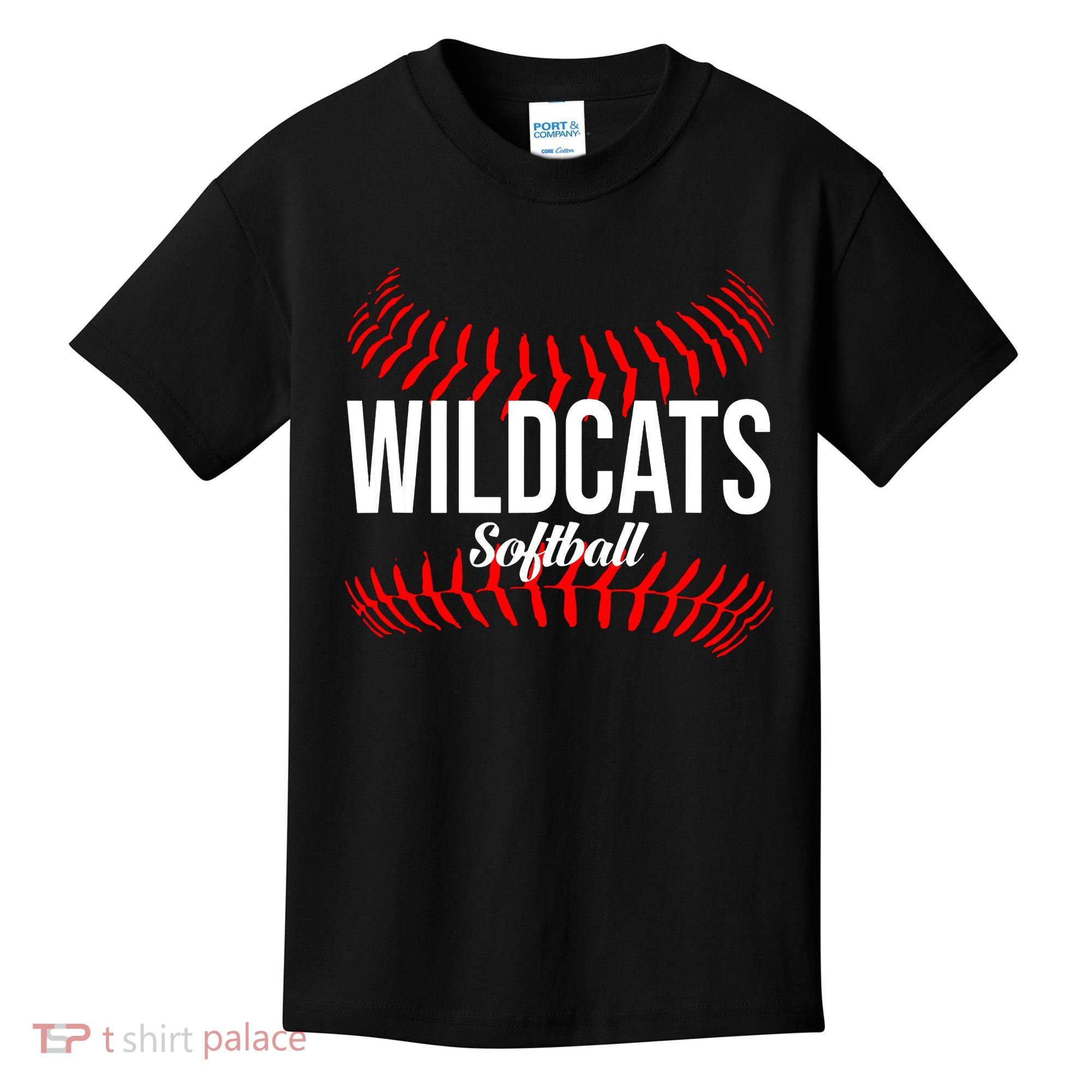 Wildcats Softball Wildcat Fastpitch Mom Kids T-Shirt