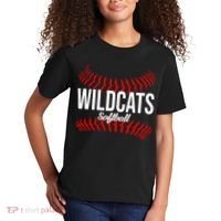 Wildcats Softball Wildcat Fastpitch Mom Kids T-Shirt thumb 2