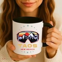 Winter Sport With Ski Or Snowboard Or Taos New Mexico Gift Coffee Mug thumb 3
