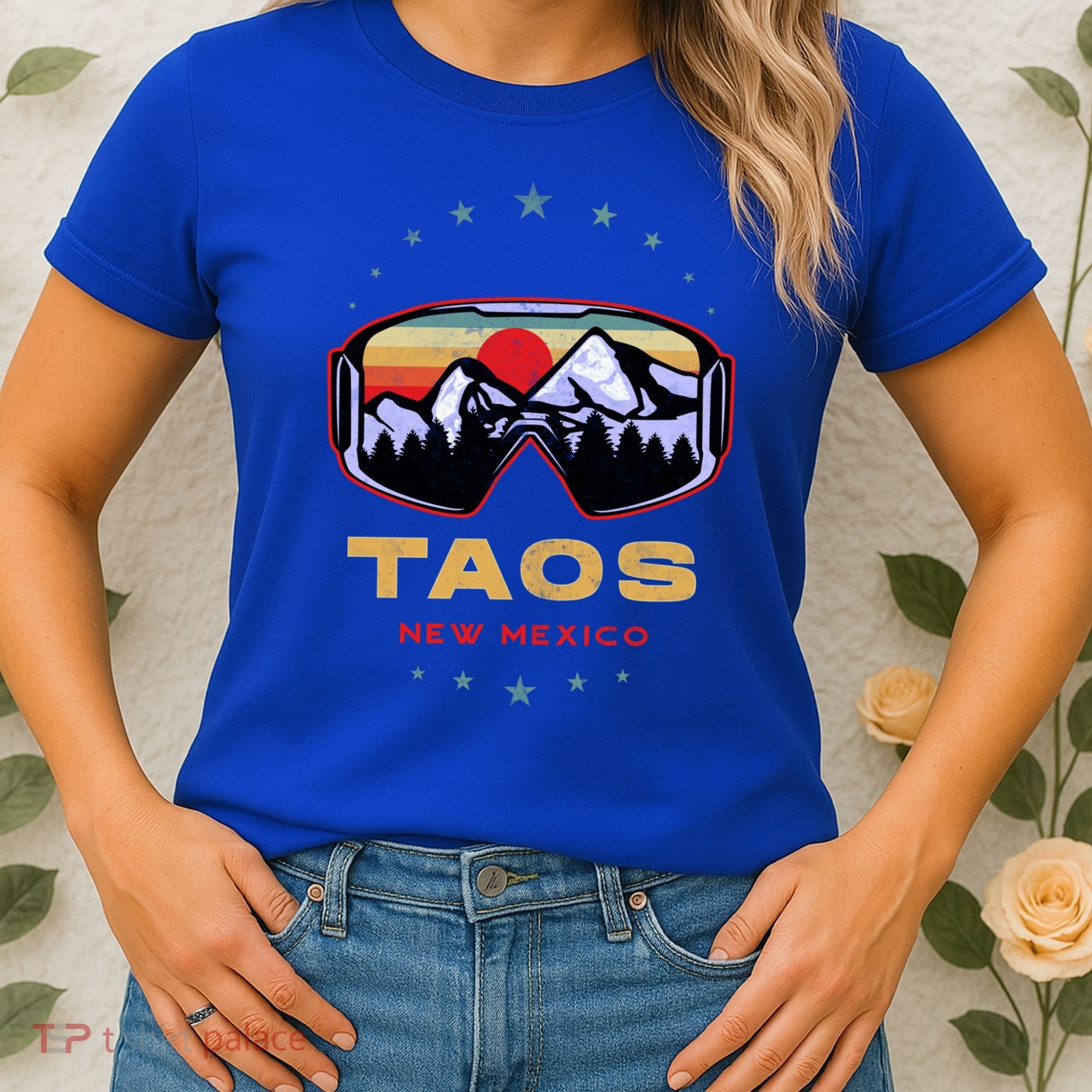 Winter Sport With Ski Or Snowboard Or Taos New Mexico Gift Women's T-Shirt