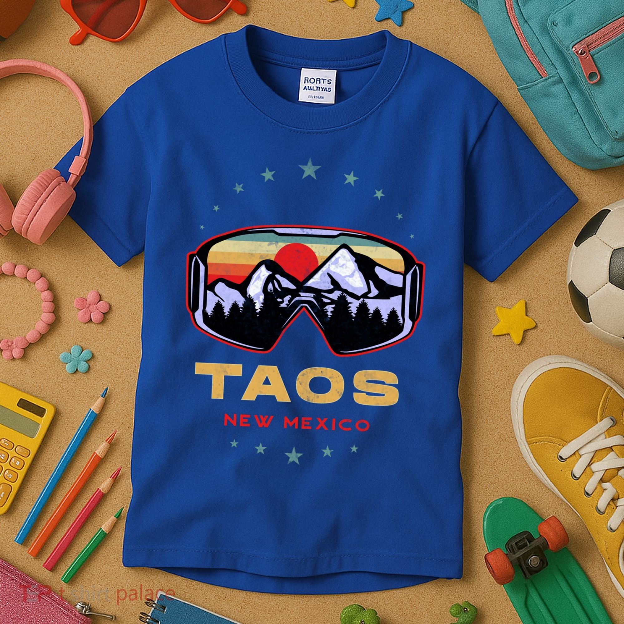 Winter Sport With Ski Or Snowboard Or Taos New Mexico Gift Kids T-Shirt