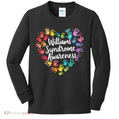 Williams Syndrome Warrior Awareness Kids Long Sleeve Shirt