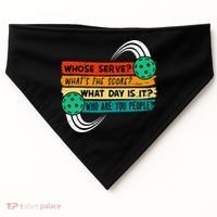 Whose Serve Who Are You People Pickleball Player USA-Made Doggie Bandana thumb 0