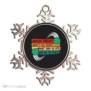 Whose Serve Who Are You People Pickleball Player Ornament