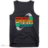 Whose Serve Who Are You People Pickleball Player Tank Top thumb 0