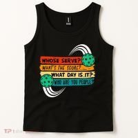 Whose Serve Who Are You People Pickleball Player Tank Top thumb 2