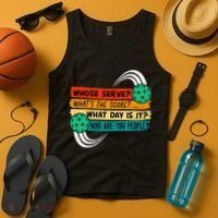 Whose Serve Who Are You People Pickleball Player Tank Top thumb 4