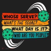 Whose Serve Who Are You People Pickleball Player Golf Towel thumb 3