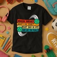 Whose Serve Who Are You People Pickleball Player Kids T-Shirt thumb 3